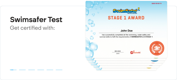  SwimSafer Stage 1 Award certificate