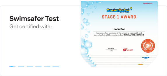  SwimSafer Stage 1 Award certificate